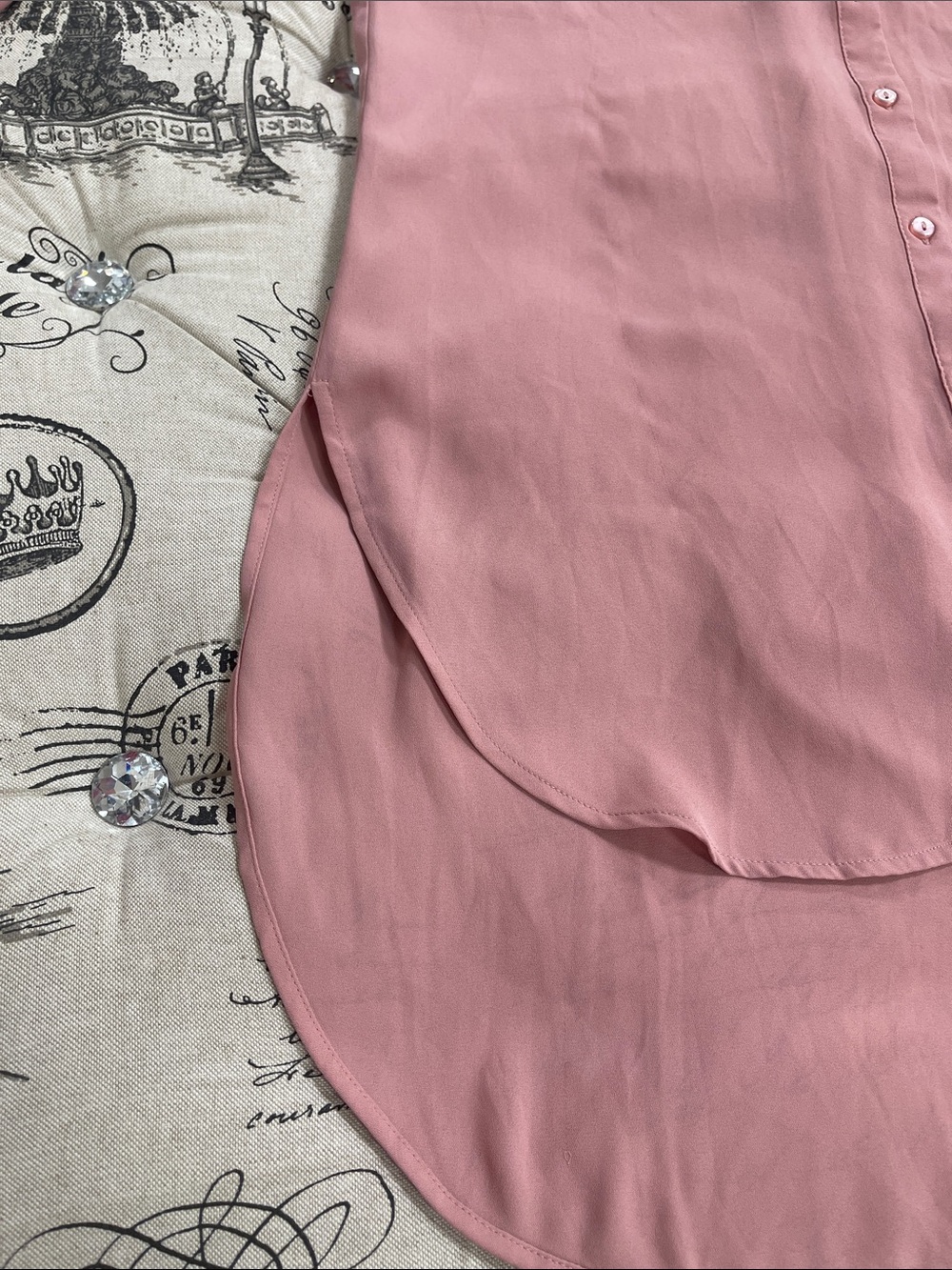 🇨🇦 DR2  High-Low Button Down Tunic Top - Picture 7 of 13